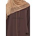 Front open Dress Abaya- Brown